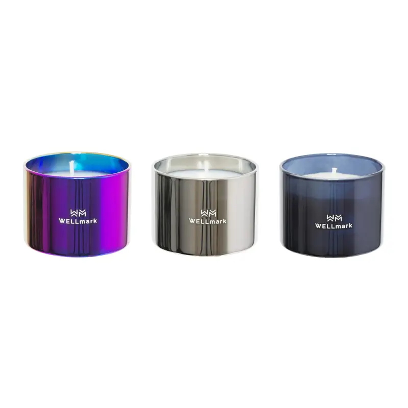 Piccole candele metalliche Wellmark (x3)