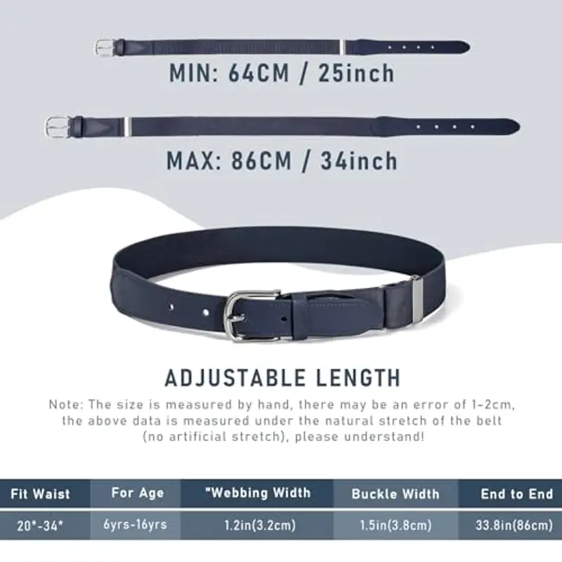 WELROG Cintura Elastica per Bambini - Cintura Regolabile per Bambini Cintura Elastica per Ragazzi e Ragazze Cintura miniatura 3