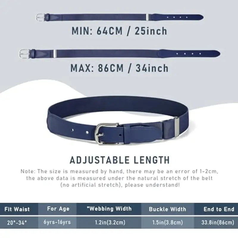 WELROG Cintura Elastica per Bambini Regolabile per Ragazzi Cintura Sportiva miniatura 3