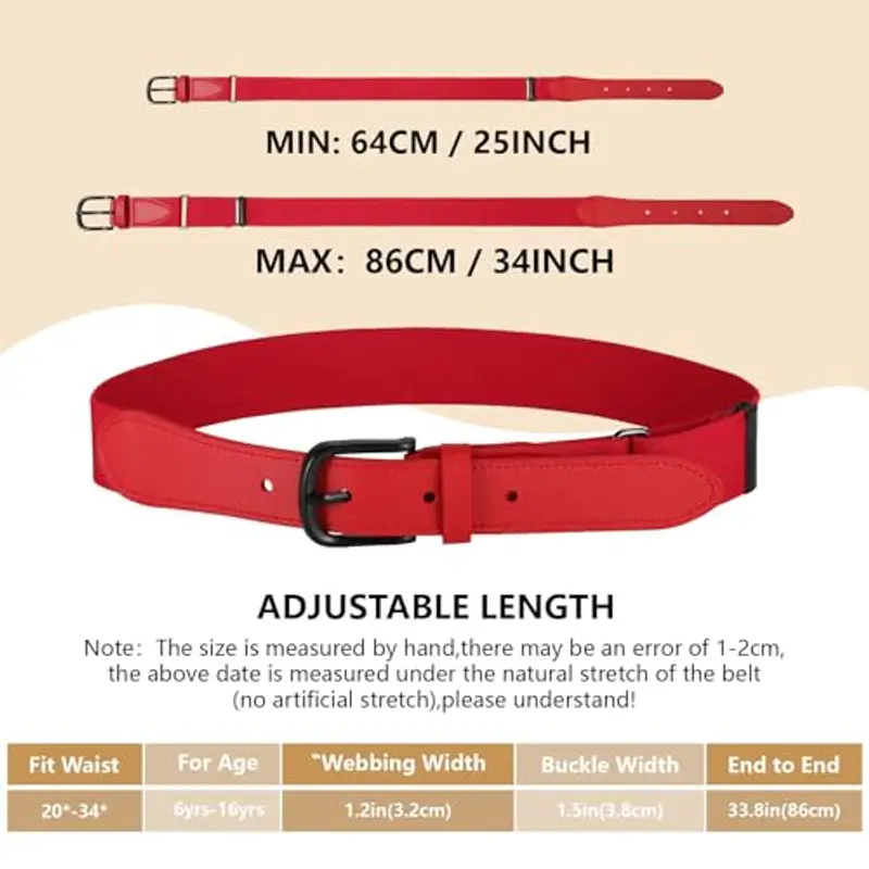 WELROG Cintura Elastica per Bambini - Regolabile per Ragazzi e Ragazze, Cintura Sportiva per Adolescenti miniatura 3