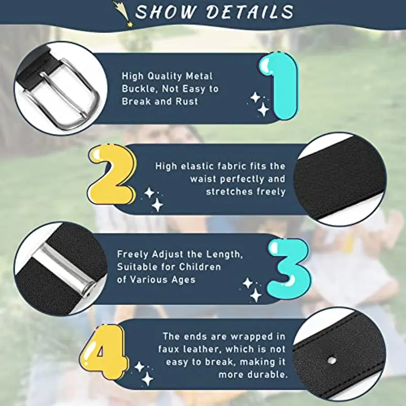 WELROG Cintura Elastica Regolabile per Bambini miniatura 2