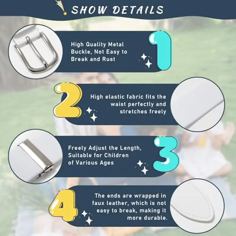 WELROG Cintura Elastica Regolabile per Bambini miniatura 2