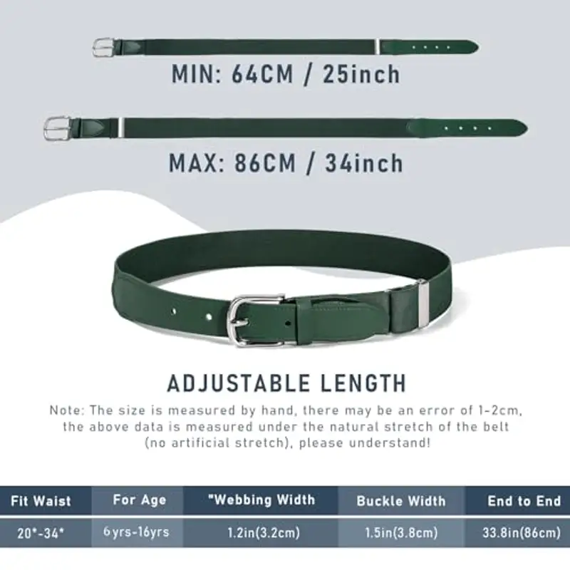 WELROG Cintura Elastica Regolabile per Bambini - Cintura Sportiva per Ragazzi e Ragazze miniatura 3