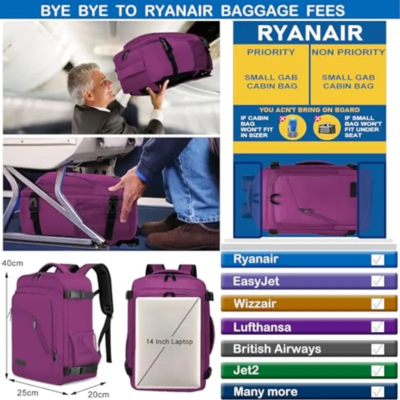 WENIG Zaino da viaggio Donna Viola 1200185 miniatura 2