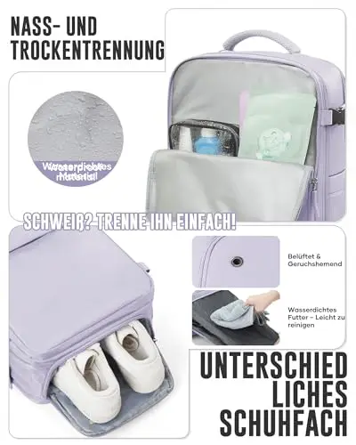 WEPOET Zaino da viaggio Viola 2537966 miniatura 3