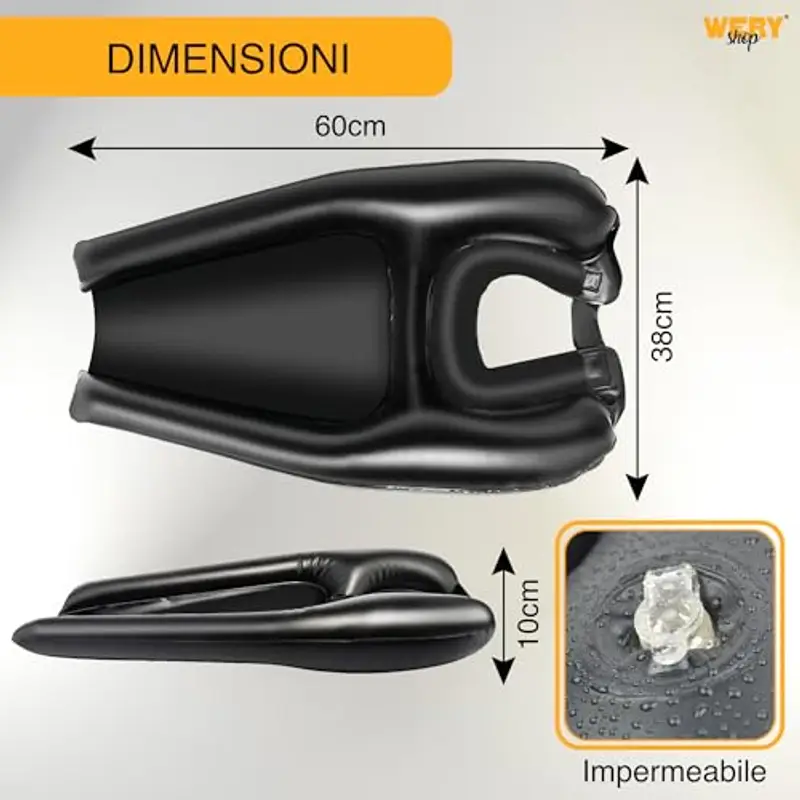 Wery Shop Lavatesta Portatile per Parrucchieri Professionale - Lavacapelli da Viaggio Pieghevole miniatura 3