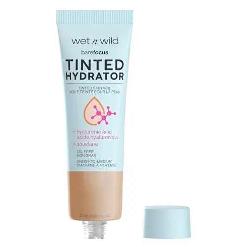 Wet n Wild, Bare Focus Tinted Hydrator, Crema Viso Colorata Idratante con Acido Ialuronico e Squalano Vegano, Texture miniatura 2