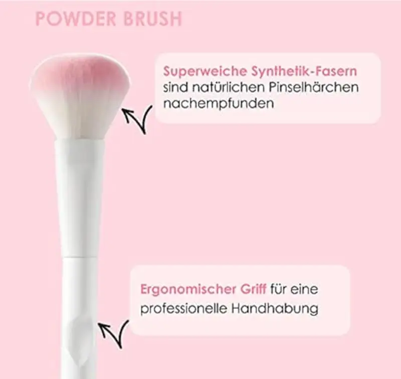 Wet n Wild, Makeup Brush, Pennello per Polveri, Largo, Pennello con Setole Soffici e Curvate per un'Applicazione Uniforme, Pennelli per Makeup Facili da Usare miniatura 2
