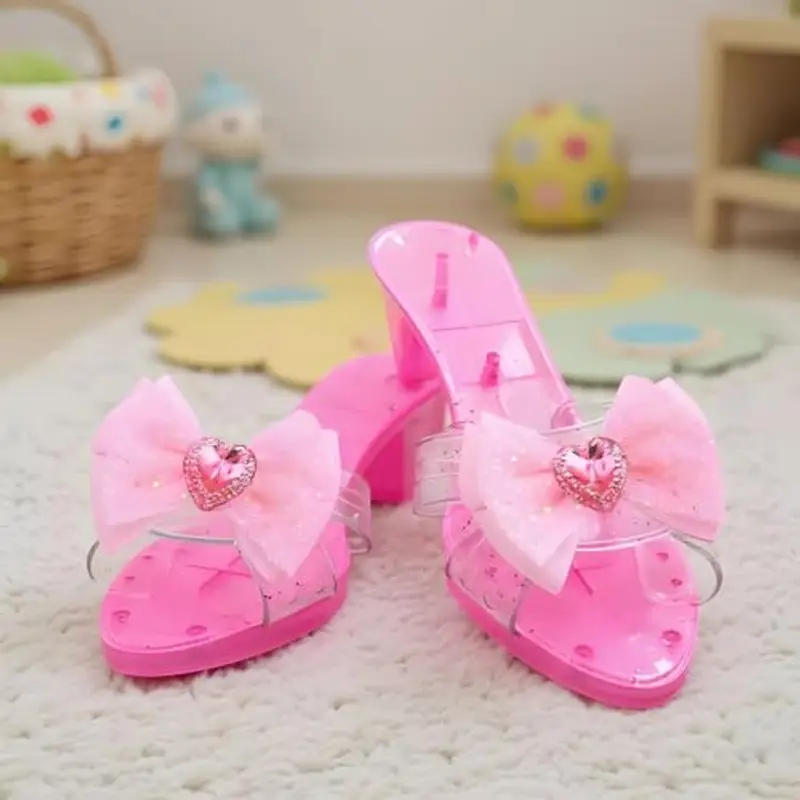 Wezalget Scarpe Tacco Bambina, Scarpe da Principessa con Fiocco, Giocattoli per Giochi di Ruolo, Sandali in Gelatina per attività di Gioco di Ruolo Come Spettacoli Teatrali O Eventi Cosplay miniatura 2
