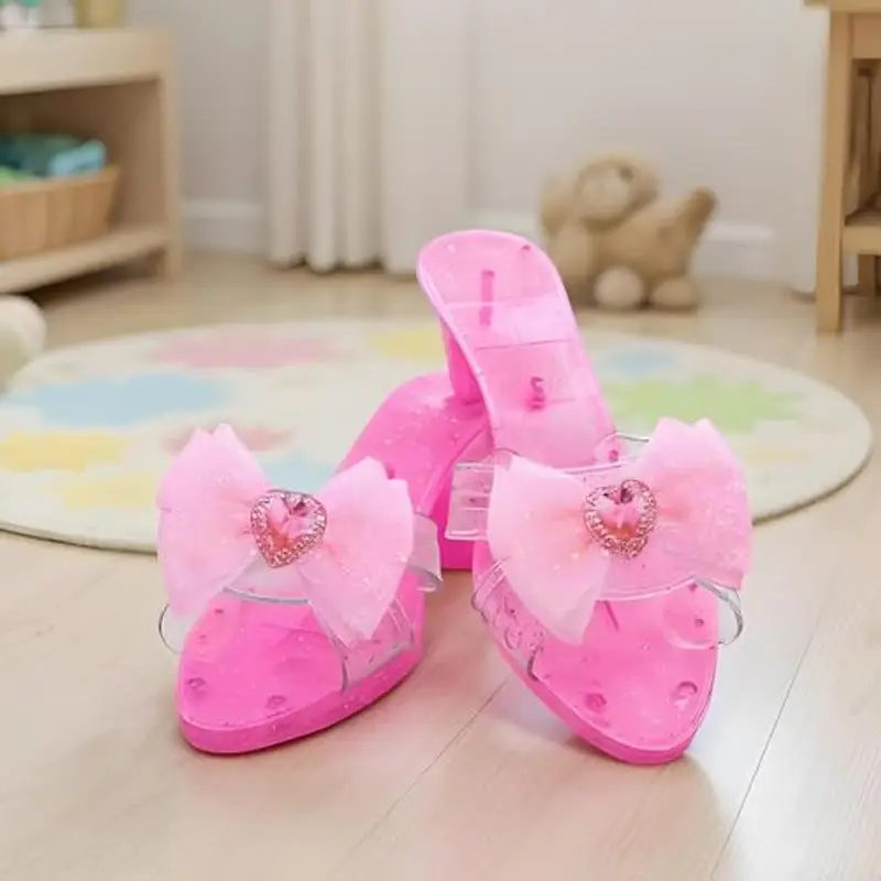 Wezalget Scarpe Tacco Bambina, Scarpe da Principessa con Fiocco, Giocattoli per Giochi di Ruolo, Sandali in Gelatina per attività di Gioco di Ruolo Come Spettacoli Teatrali O Eventi Cosplay miniatura 3