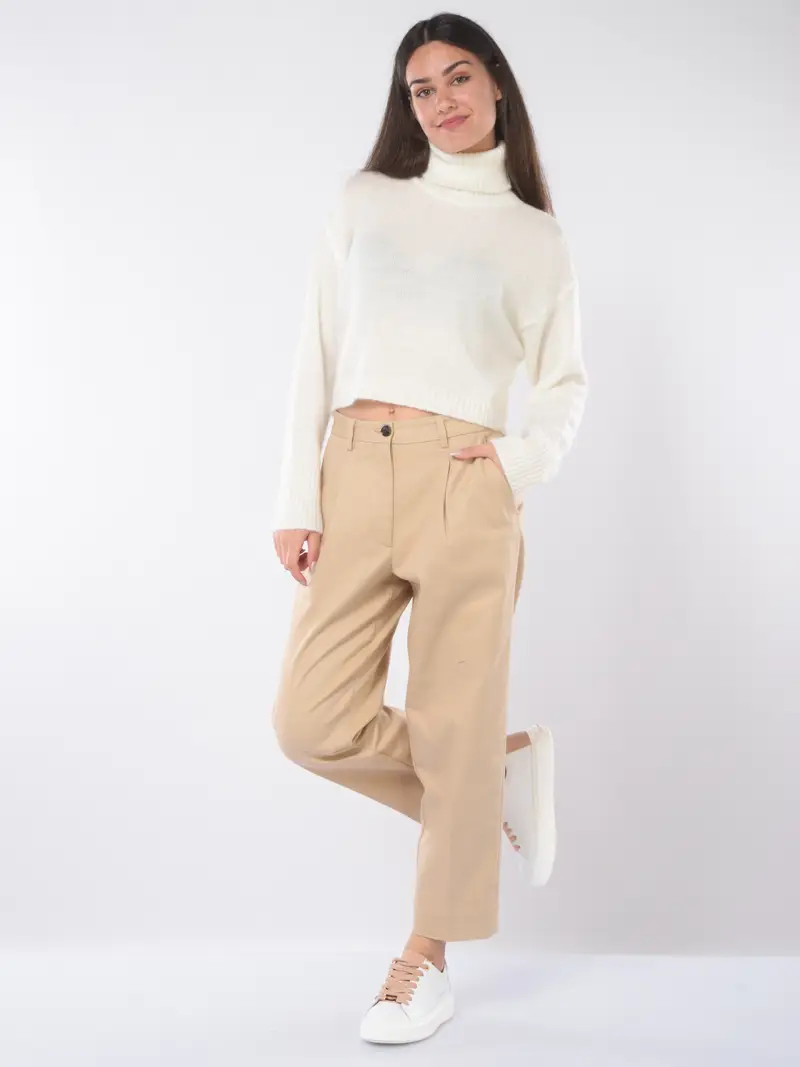 pantalone da donna White Sand a palloncino con pinces BEIGE miniatura 2