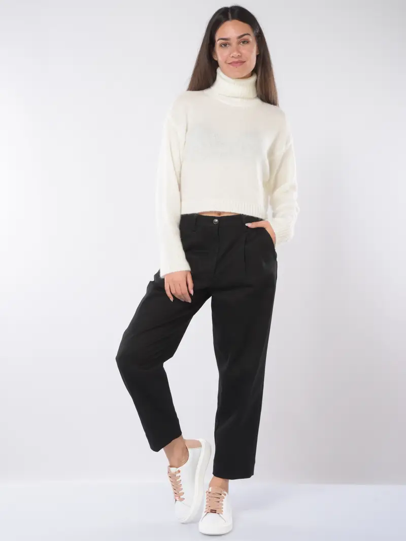 pantalone da donna White Sand a palloncino con pinces NERO miniatura 2