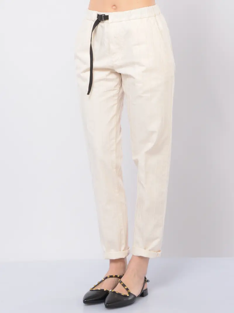 pantalone da donna White Sand chino a righe BEIGE