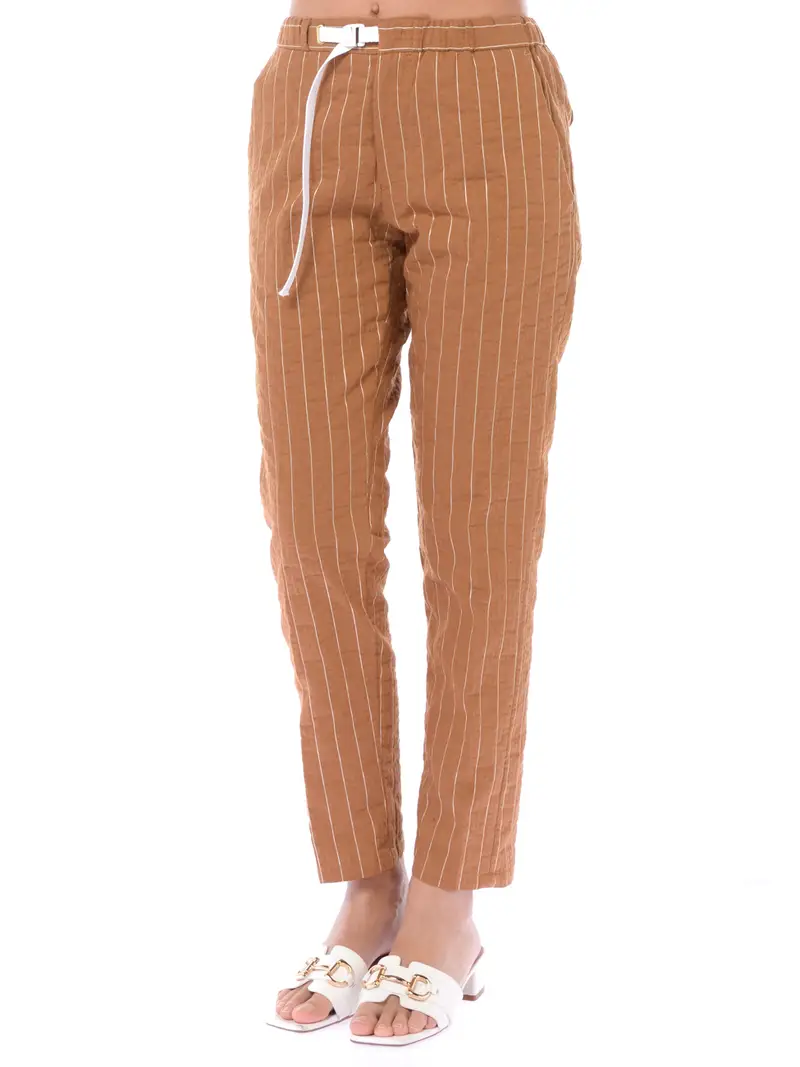 pantalone da donna White Sand gessato con coulisse RAME