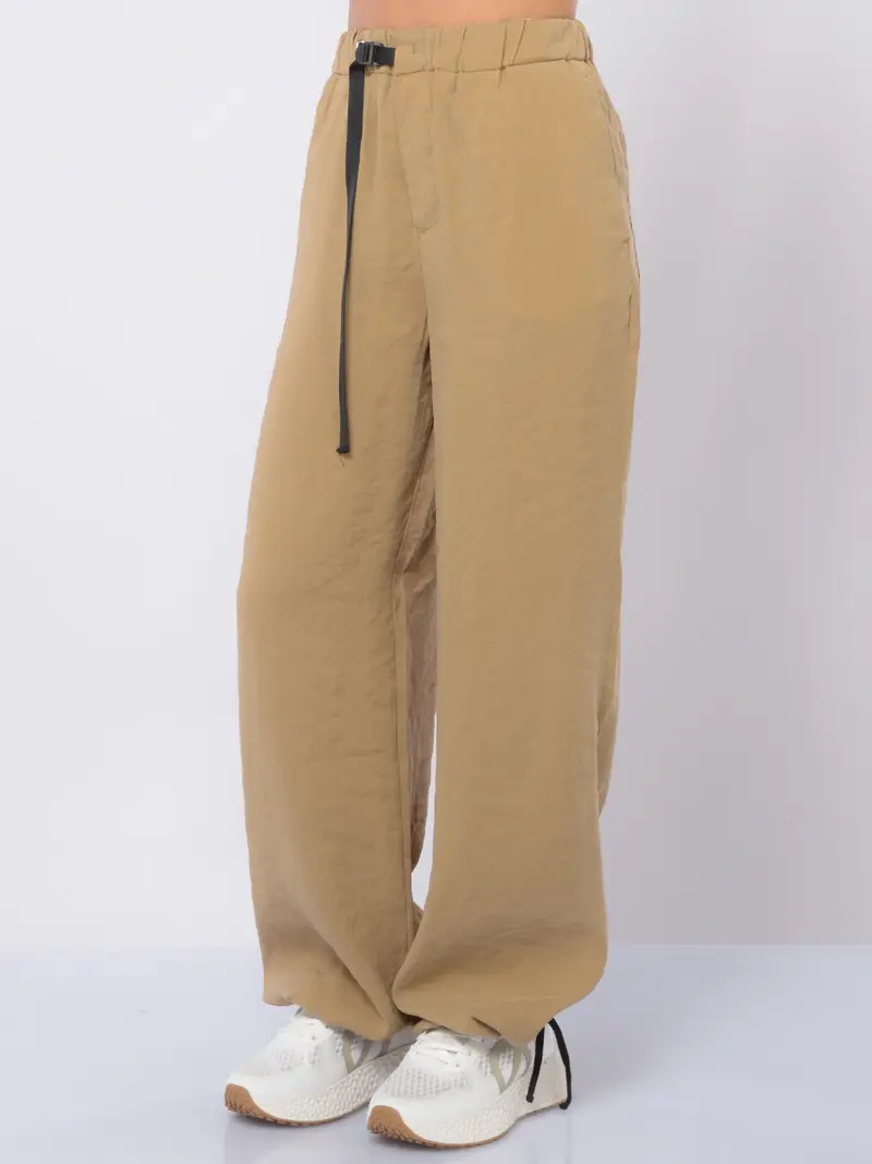 pantalone da donna White Sand in tessuto fluido con coulisse BEIGE