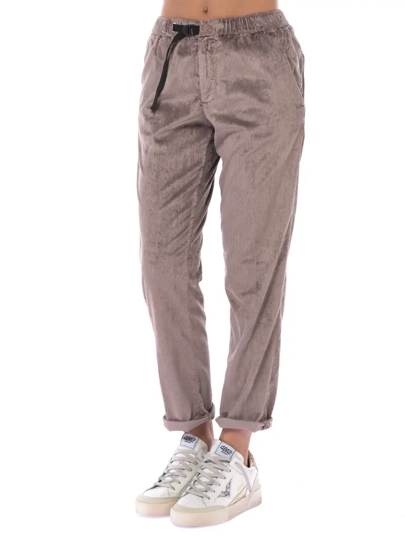 pantalone da donna White Sand in velluto con elastico Grigio