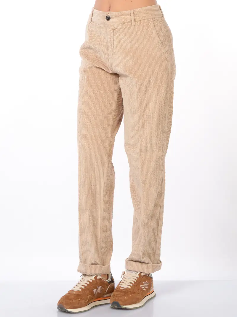 pantalone da donna White Sand tasca america in velluto Grigio