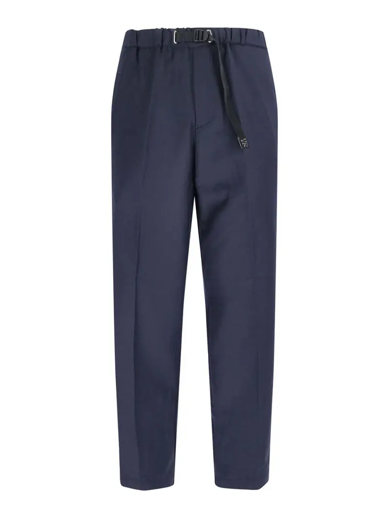 Pantaloni In Misto Lana Blu