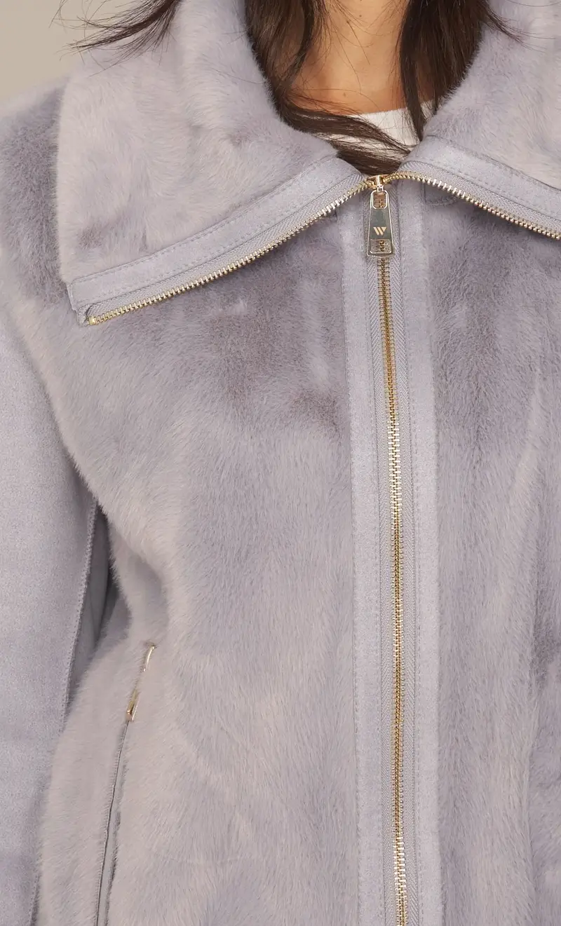 Giubbotto white wise in ecomontone celeste, colore celeste miniatura 2