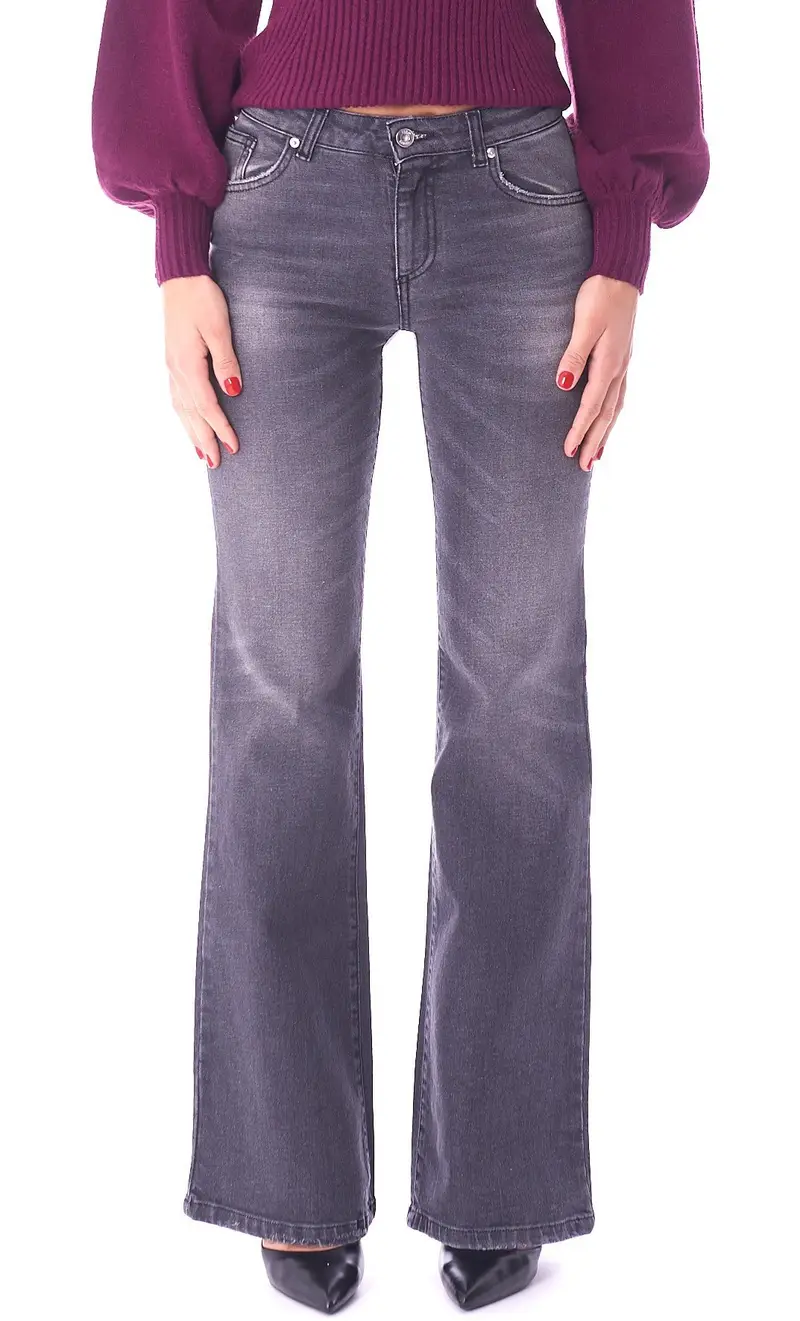 Jeans white wise a zampa grigio, colore grigio