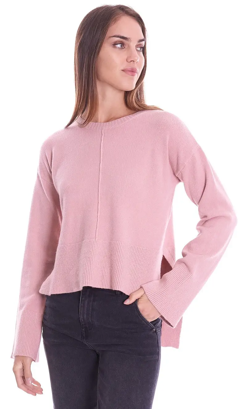 Maglia white wise asimmetrica, colore rosa