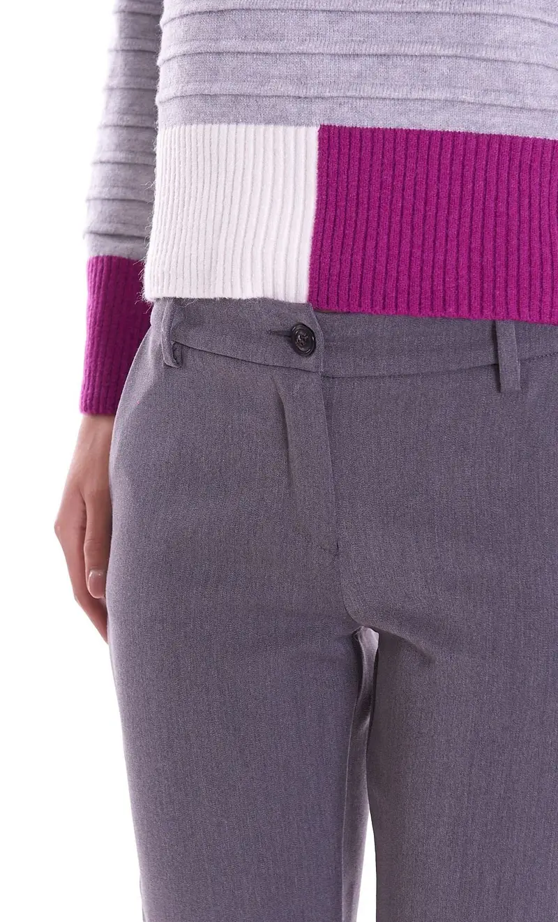 Pantalone white wise sigaretta, colore grigio miniatura 2