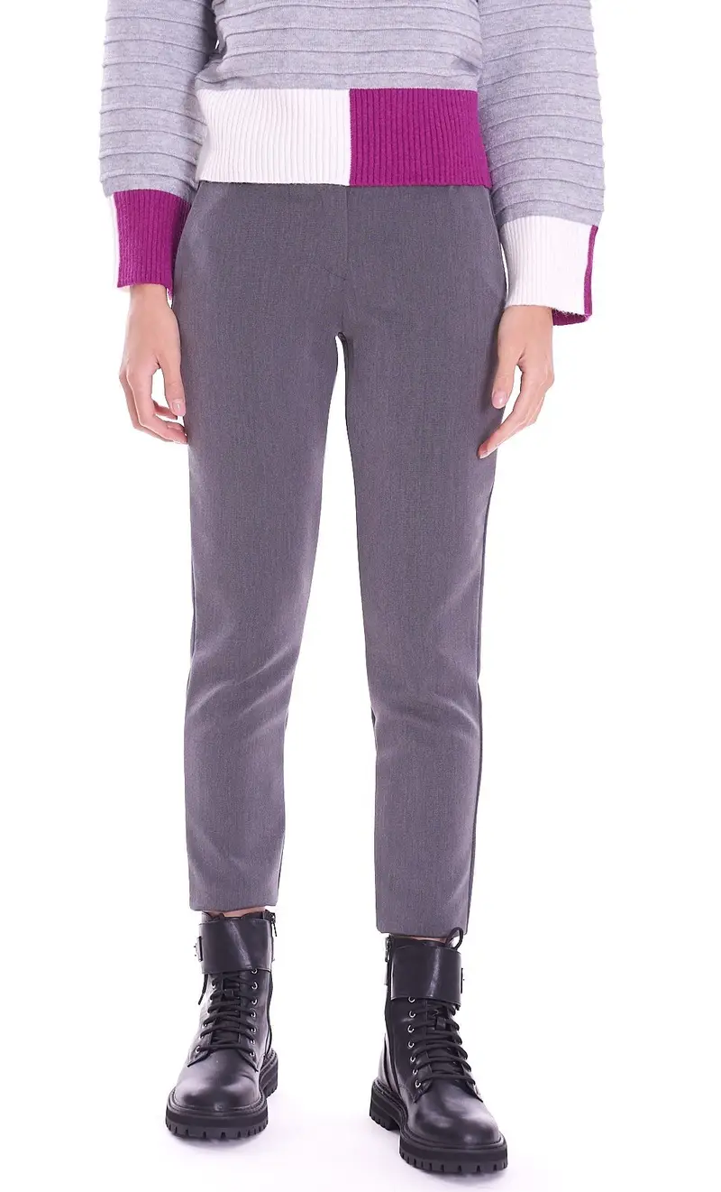 Pantalone white wise sigaretta, colore grigio