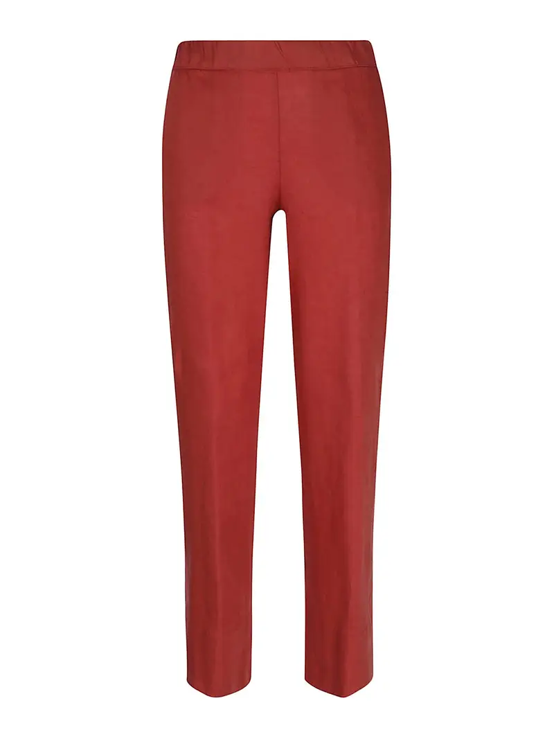 Pantaloni in lino Rosso