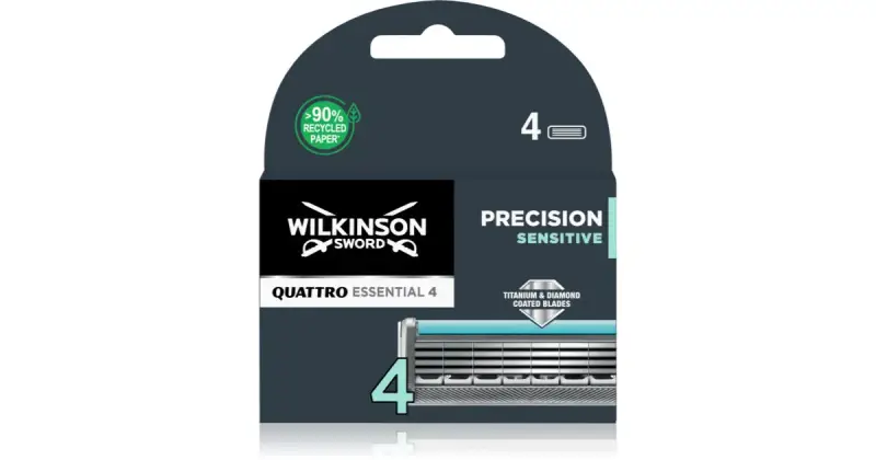 sword Quattro Titanium Sensitive (4 pezzi) - Teste di ricambio