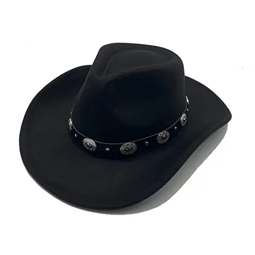 Willheoy Cappello da Cowboy a Tesa Larga Occidentale Western Australia Grande Bordo Unisex Uomo e Donna in Feltro