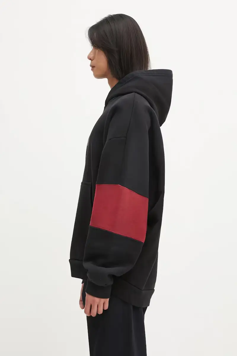 felpa in cotone Casa De Chavarria uomo colore nero con cappuccio WCJSY0096-001 miniatura 2