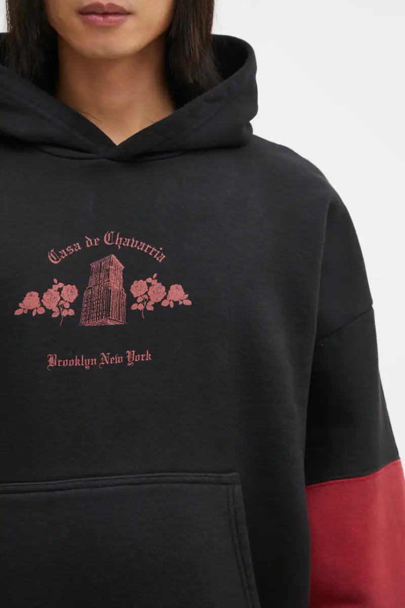 felpa in cotone Casa De Chavarria uomo colore nero con cappuccio WCJSY0096-001 miniatura 4