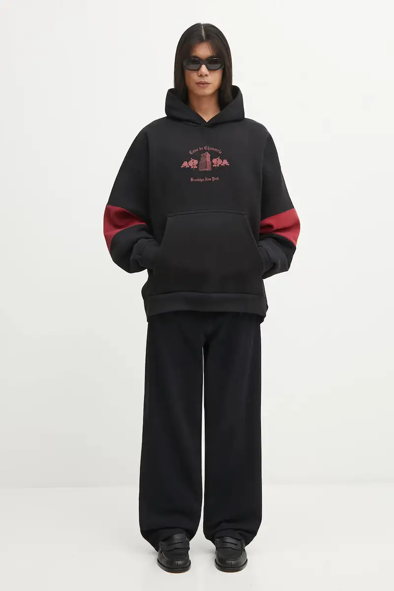 felpa in cotone Casa De Chavarria uomo colore nero con cappuccio WCJSY0096-001 miniatura 5