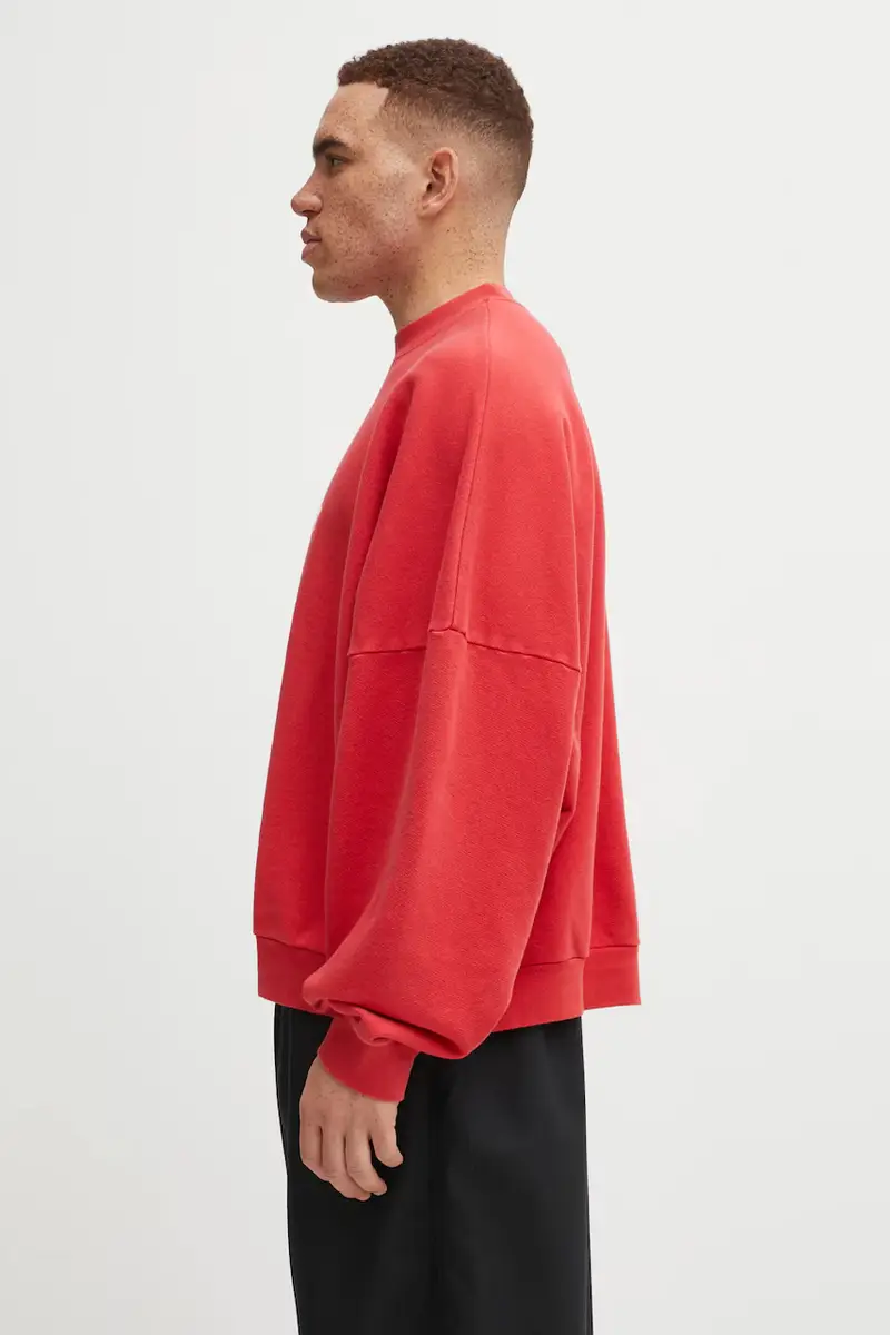 felpa in cotone Diablo Hooligan uomo colore rosso con applicazione WCJSY0118-006 miniatura 2