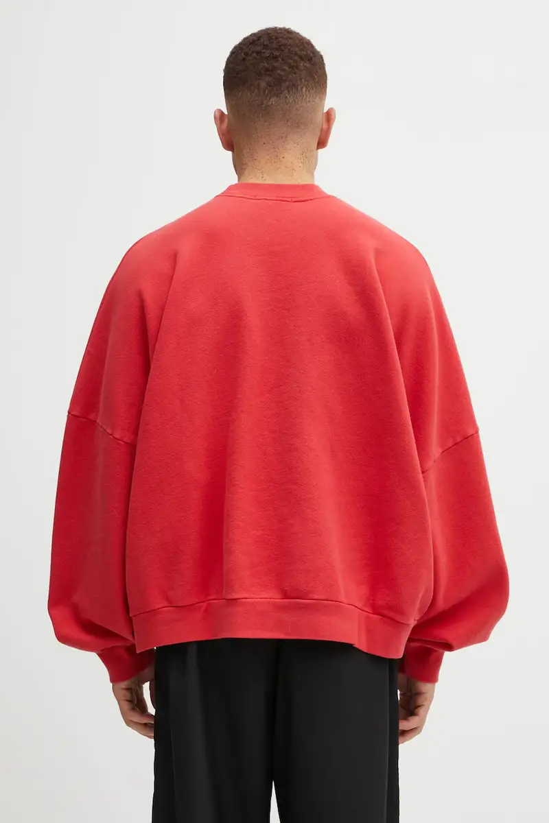 felpa in cotone Diablo Hooligan uomo colore rosso con applicazione WCJSY0118-006 miniatura 3