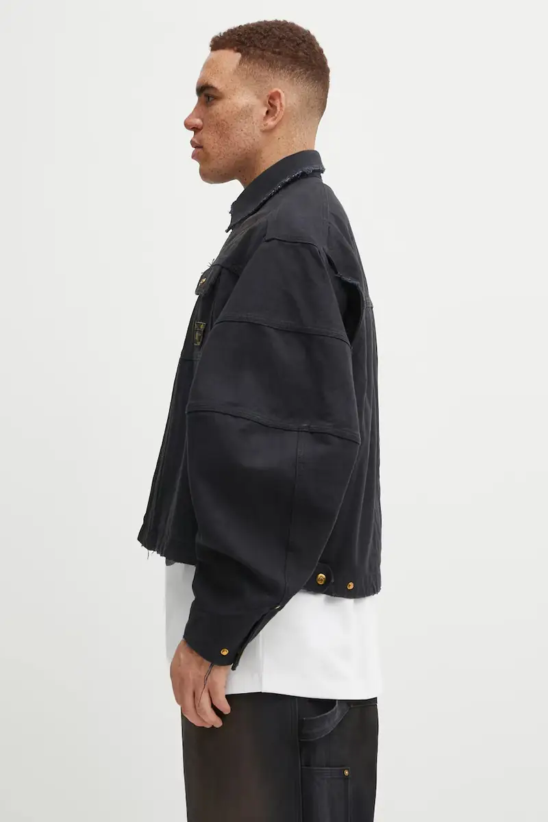 giacca di jeans Stockton Work Jacket colore nero WCJKT0033-001 miniatura 2