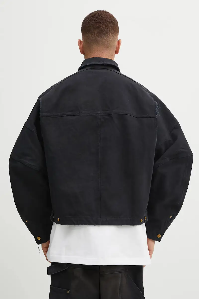 giacca di jeans Stockton Work Jacket colore nero WCJKT0033-001 miniatura 3