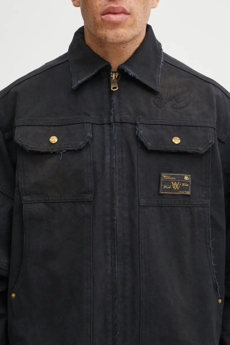 giacca di jeans Stockton Work Jacket colore nero WCJKT0033-001 miniatura 4