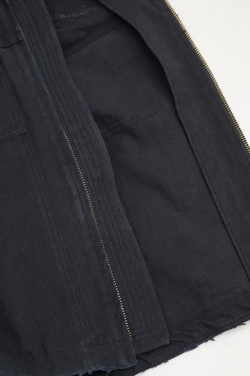 giacca di jeans Stockton Work Jacket colore nero WCJKT0033-001 miniatura 5