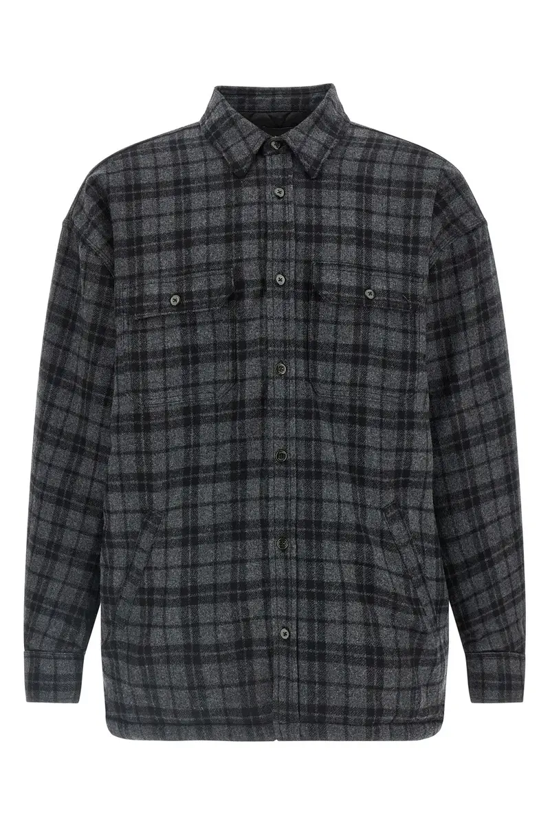 Overshirt Imbottita Grigio