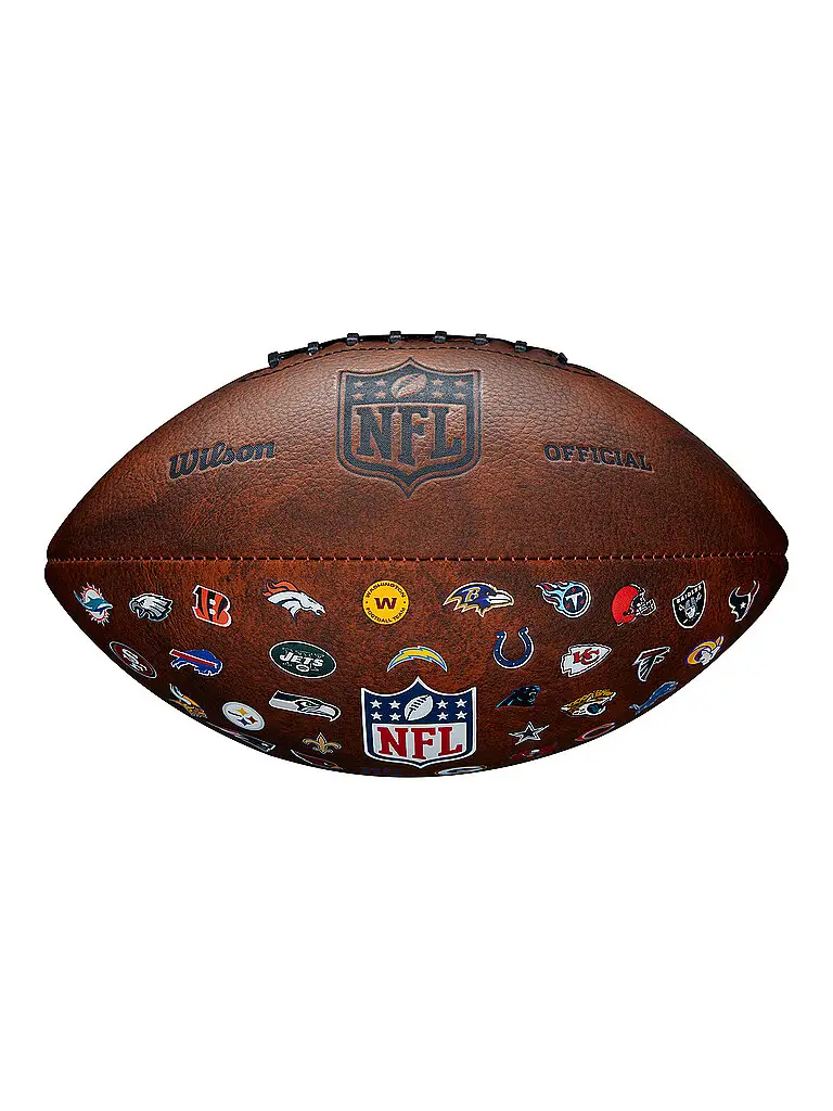 Football Americano NFL Off Throwback Logo delle 32 squadre marrone