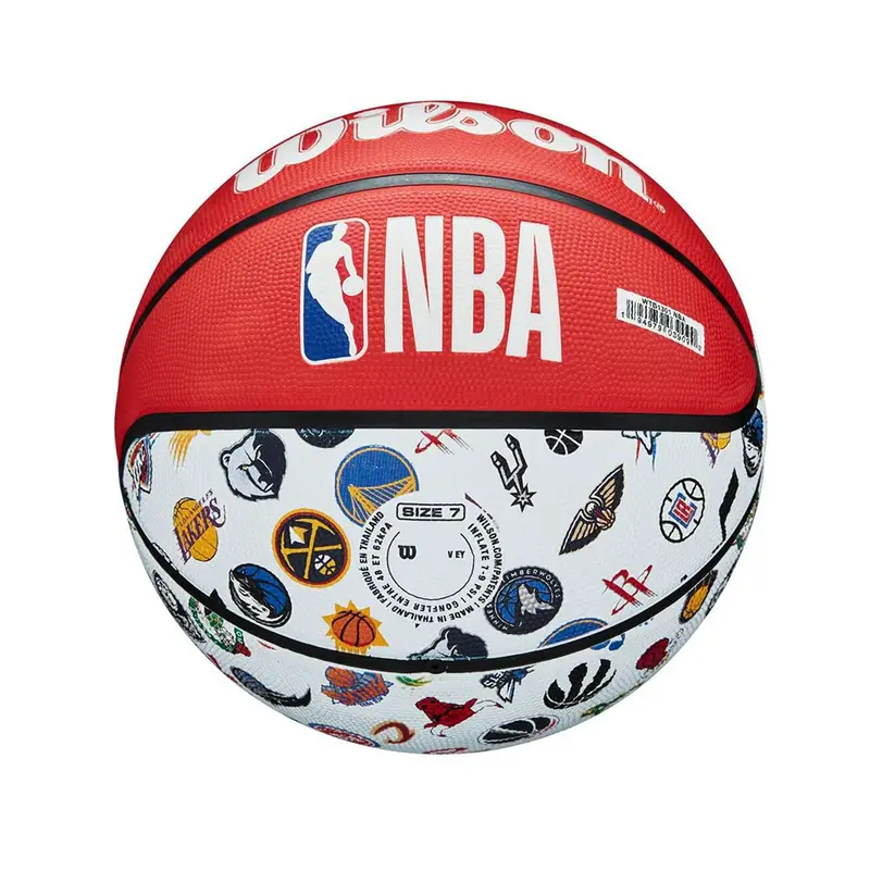 Palla Basket Nba All Team Rosso Bianco 7