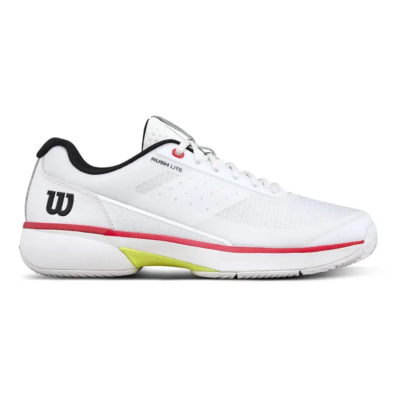 Tennis Rush Lite 5 Clay Bianco Nero Infrared - Scarpe Tennis Uomo EUR 44 2/3 / US 10 5
