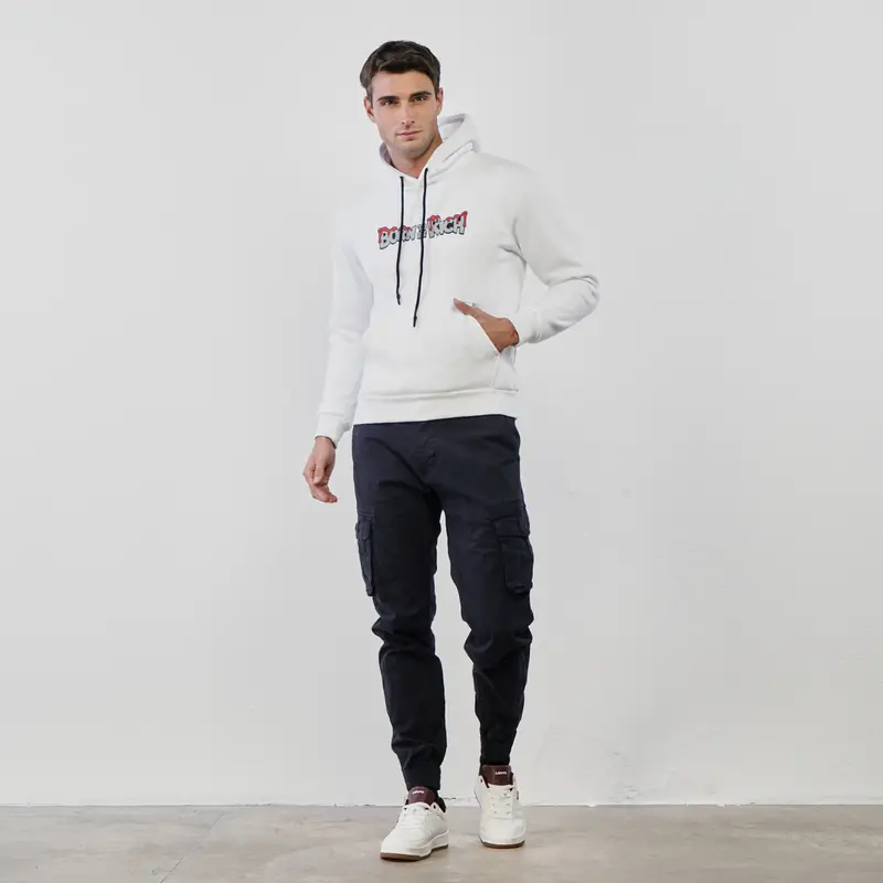 Pantaloni lunghi blu da uomo con tasconi