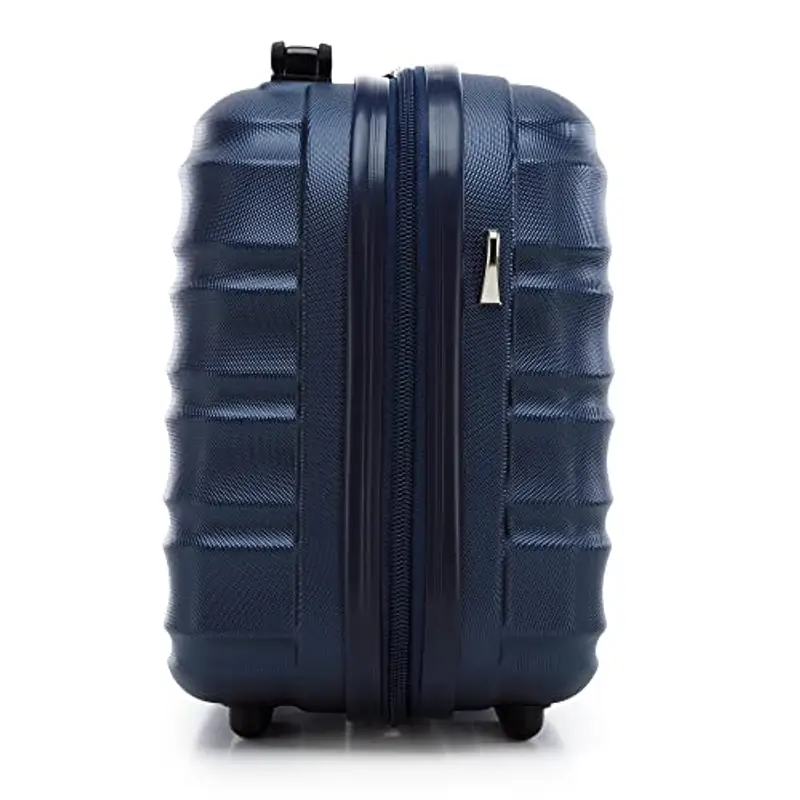 WITTCHEN Necessaire da viaggio Custodia per cosmetici Valigia da viaggio Bagaglio a mano Valigia cabina Valigia in ABS Borsa da toilette Rigido Groove Line blu navy miniatura 2