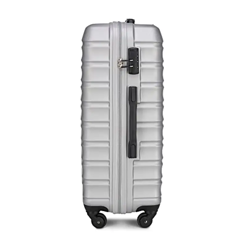 WITTCHEN Necessaire da viaggio Custodia per cosmetici Valigia da viaggio Bagaglio a mano Valigia cabina Valigia in ABS Borsa da toilette Rigido Groove Line grigio miniatura 3