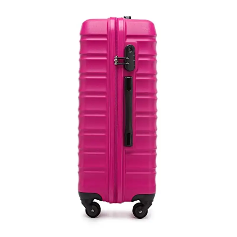 WITTCHEN Necessaire da viaggio Custodia per cosmetici Valigia da viaggio Bagaglio a mano Valigia cabina Valigia in ABS Borsa da toilette Rigido Groove Line rosa miniatura 3