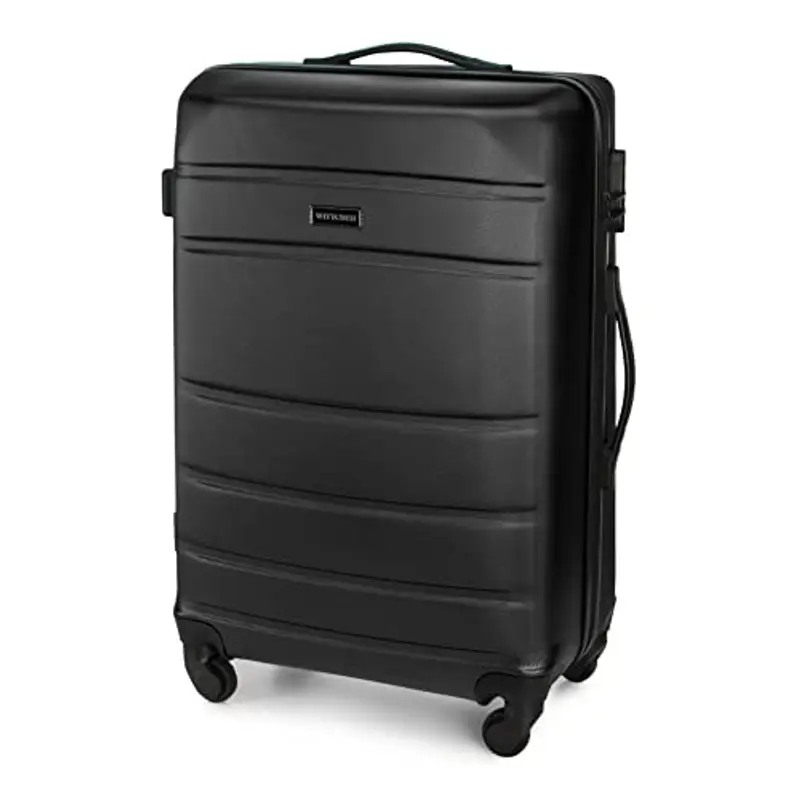 WITTCHEN Valigia da viaggio grande trolley valigia grande valigia check-in guscio rigido in ABS con 4 ruote piroettanti chiusura a combinazione maniglia telescopica Globe Line nero miniatura 2