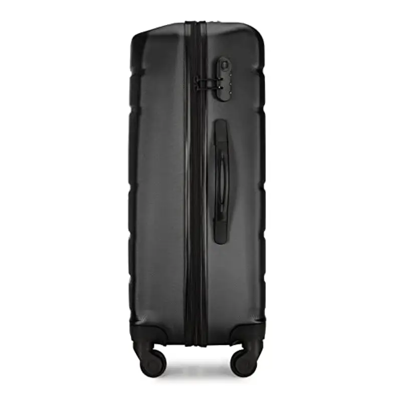 WITTCHEN Valigia da viaggio grande trolley valigia grande valigia check-in guscio rigido in ABS con 4 ruote piroettanti chiusura a combinazione maniglia telescopica Globe Line nero miniatura 3