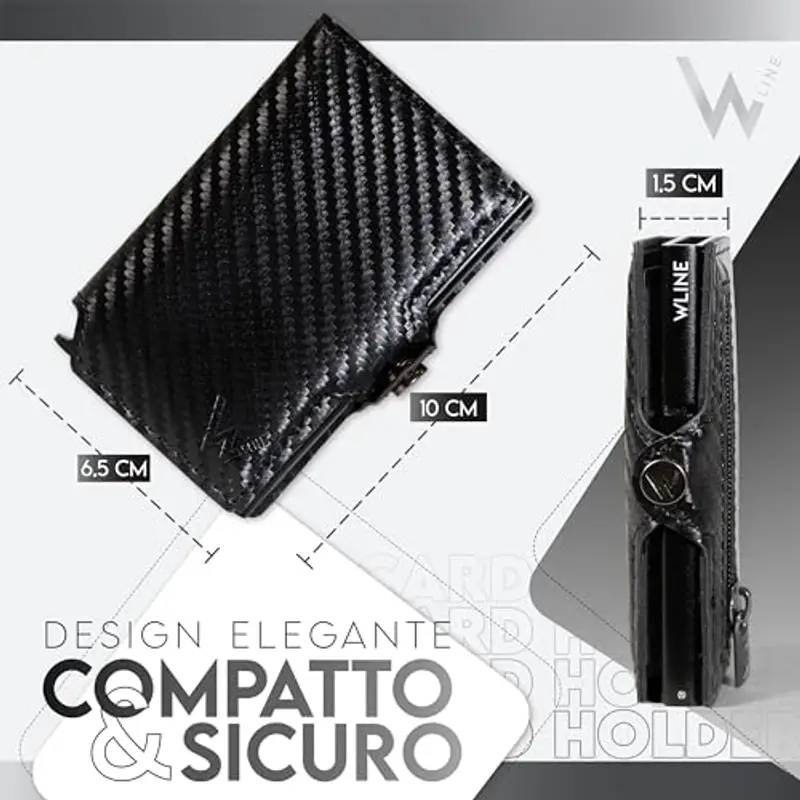 WLine Porta carte di credito Uomo Nero 2144288 miniatura 2